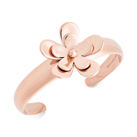 Michael Kors Jewelry - Michael Kors | Rose Gold Flower Cuff Bracelet